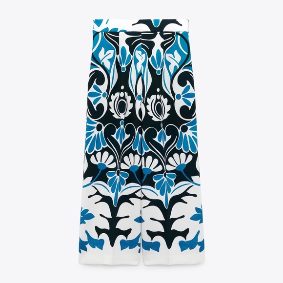 Zara limited edition printed culottes pant for summer - Picture 4 of 5
